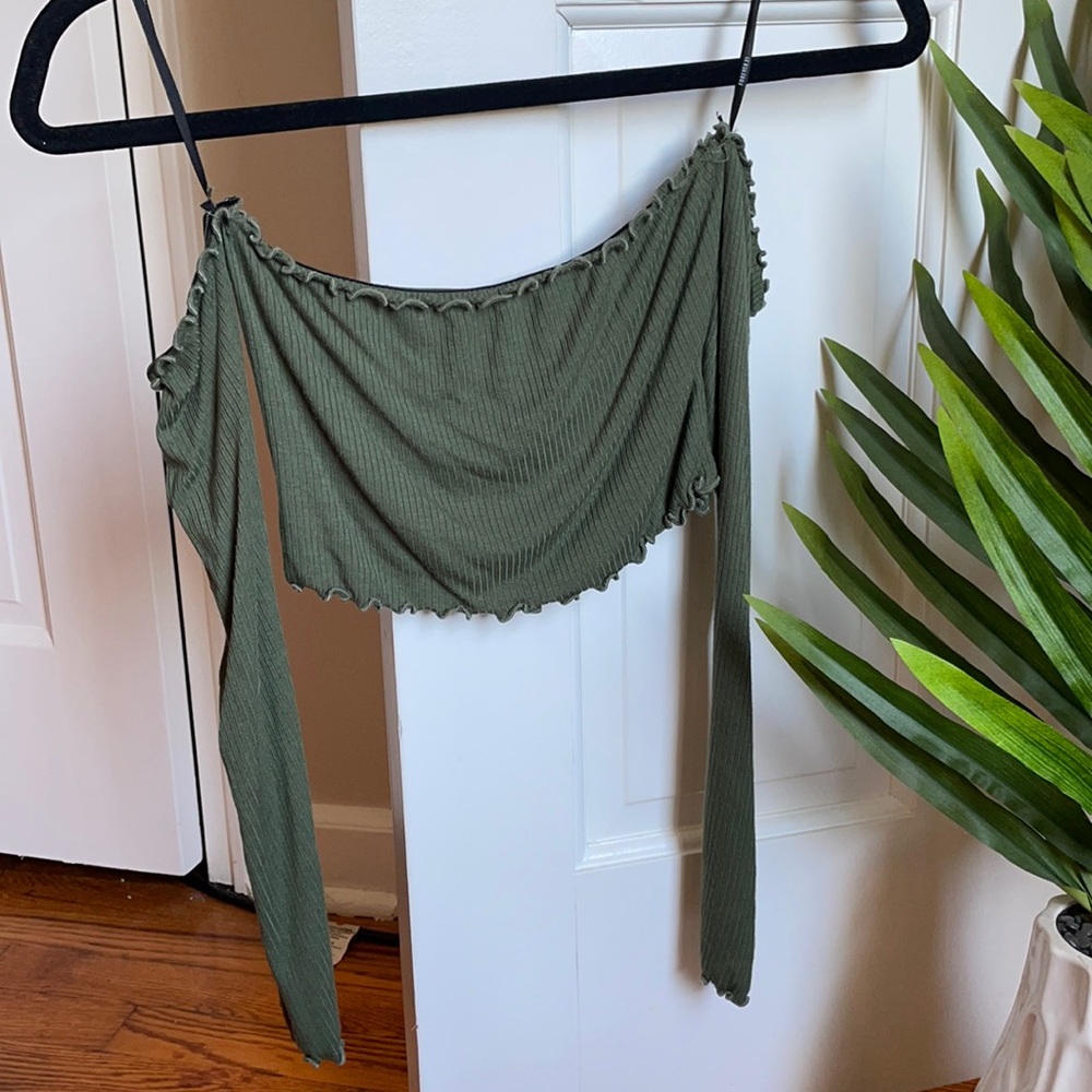 Off the shoulder crop top